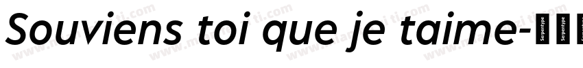 Souviens toi que je taime字体转换